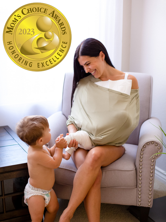 Snuggle Shield® LUXE Protection™ Bamboo Multi-Use Antimicrobial Air Filtering Infant Cover Moss Green